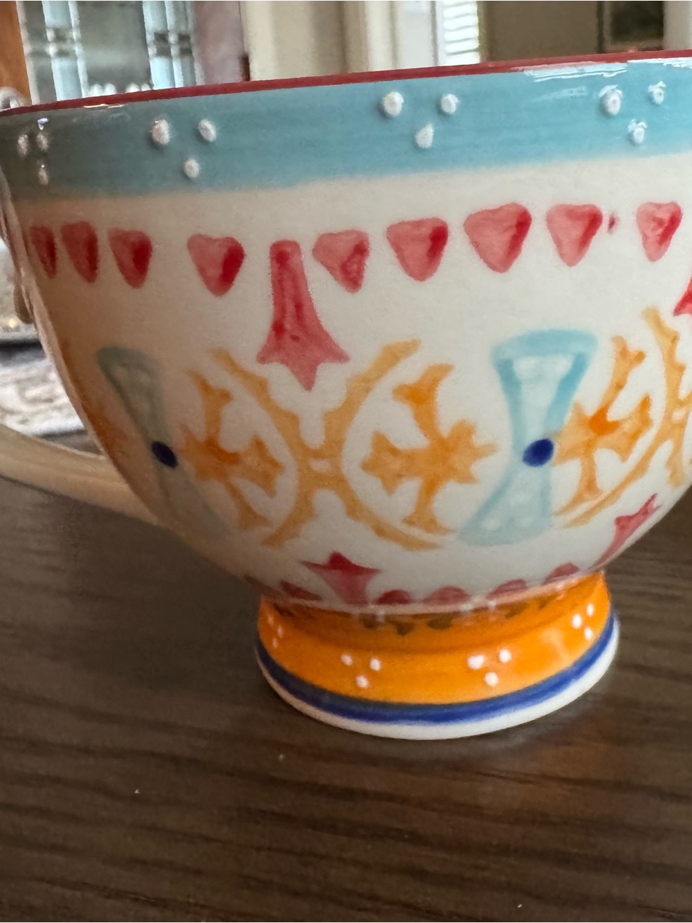 Hand-Painted Patterned Ceramic mug Signature  Housewares Multicolor